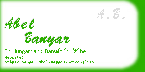 abel banyar business card